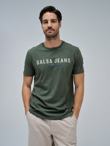 T-Shirt Salsa Jeans en vert : devant