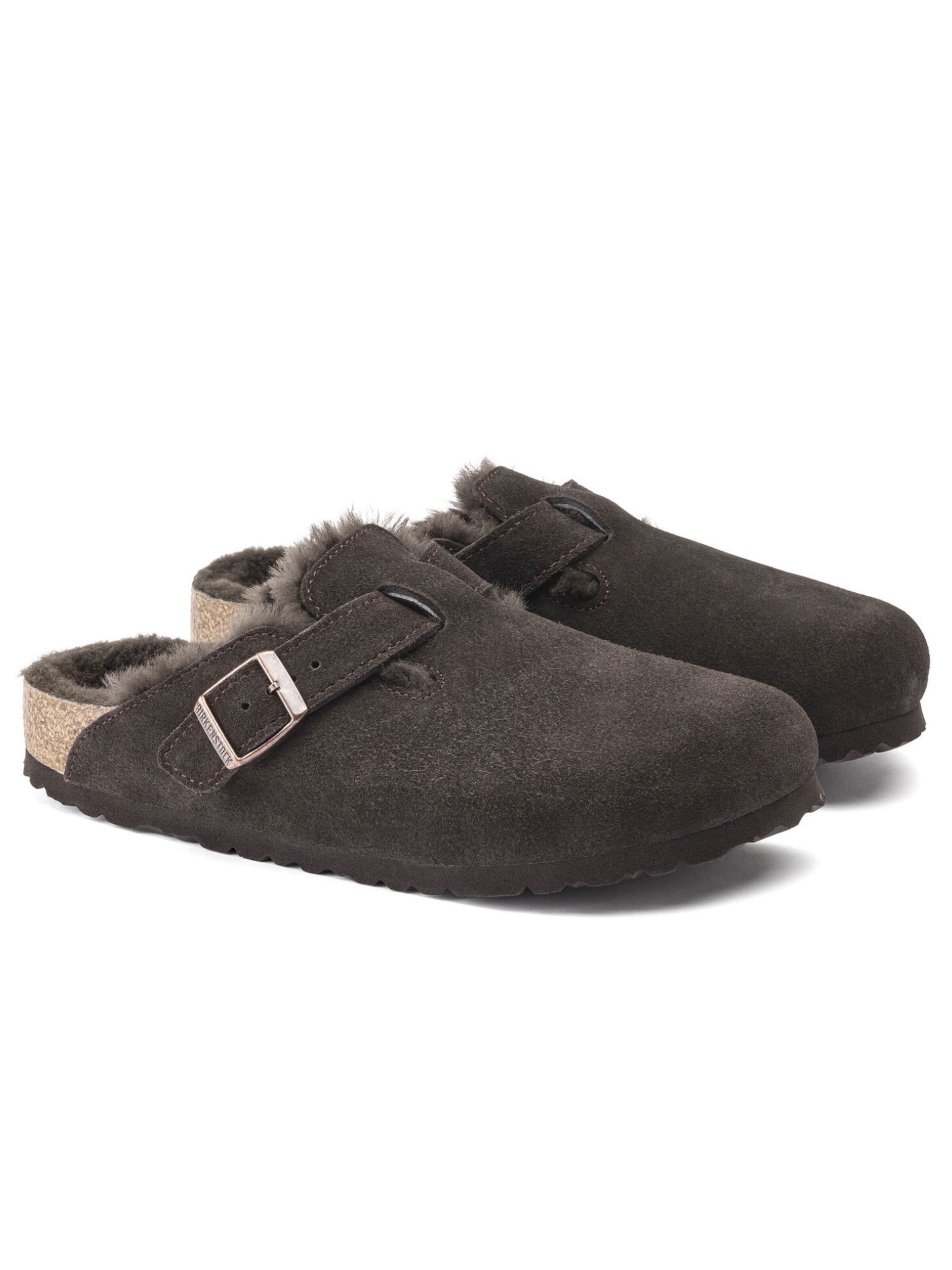 BIRKENSTOCK Nizki natikači 'Boston' | rjava barva