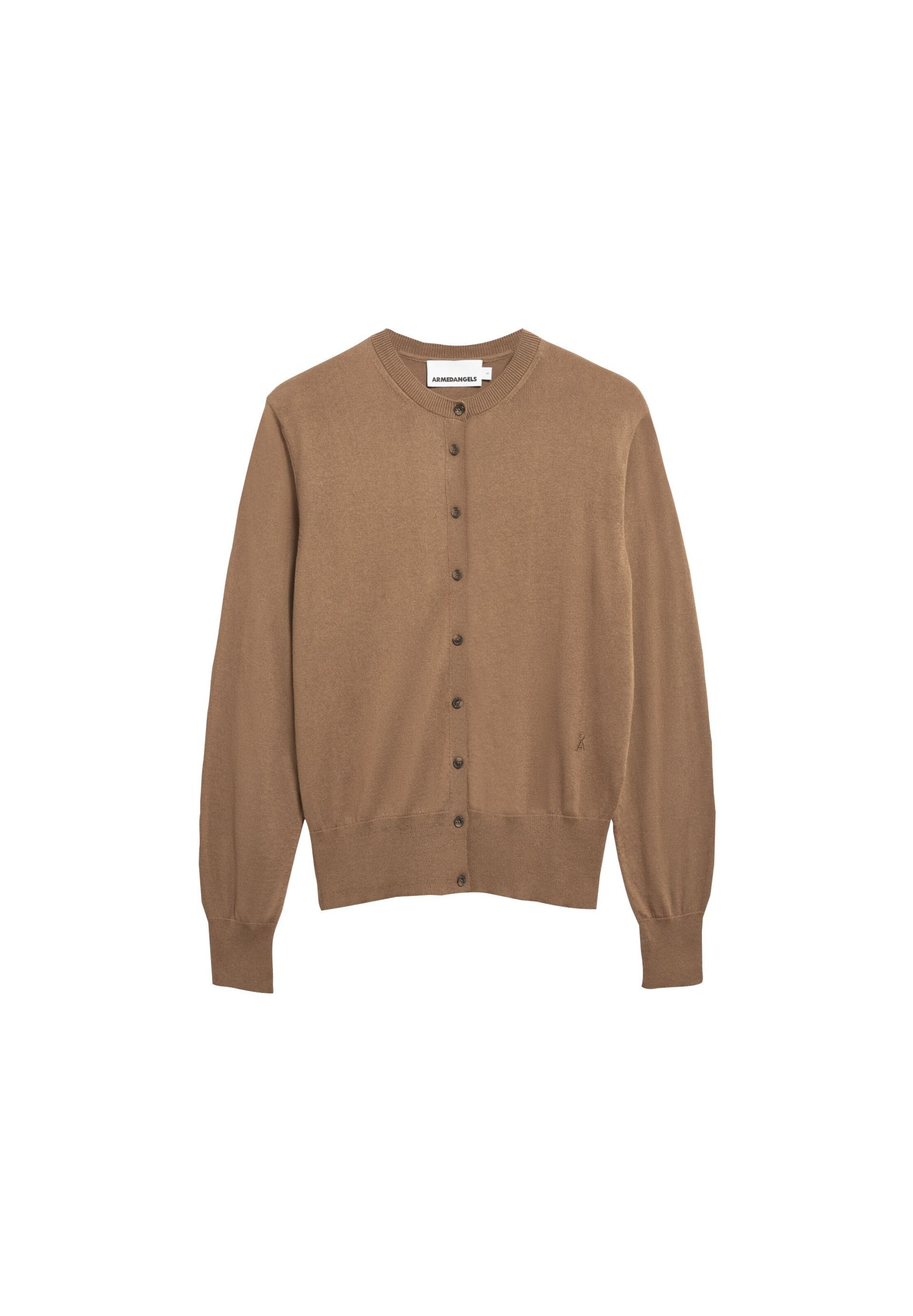 ARMEDANGELS Knit cardigan in Brown: front