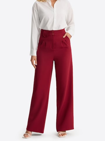 Imily Bela Wide Leg Hose in Rot: Vorderseite