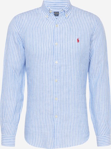 Coupe slim Chemise Polo Ralph Lauren en bleu : devant