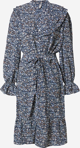 PULZ JeansKošulja haljina 'SILKY' - plava boja: prednji dio