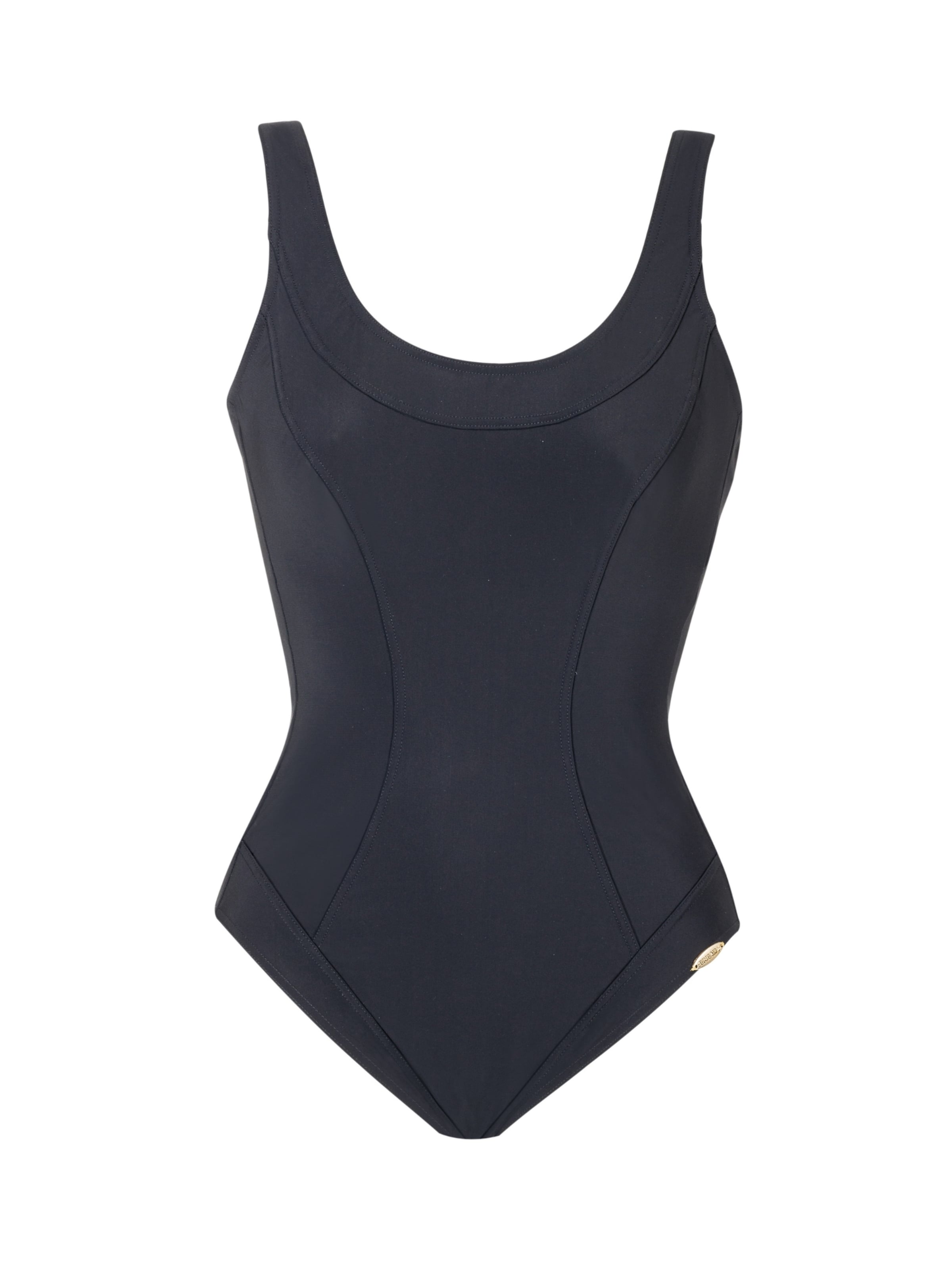 SUNFLAIR Bustier Enodelne kopalke | črna barva: sprednja stran