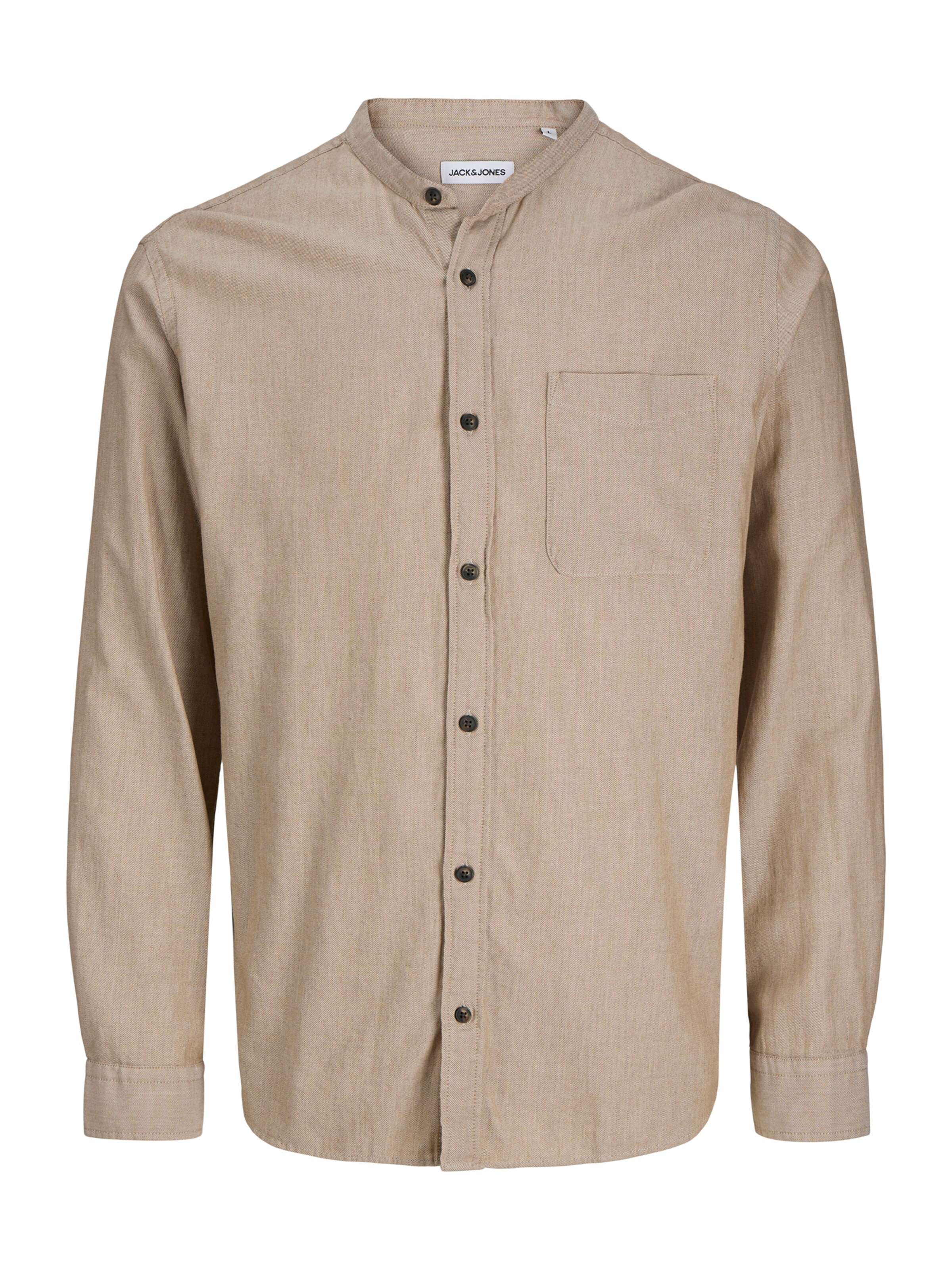 JACK & JONES Overhemd 'JJEBAND' in Beige: voorkant