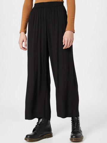 Kaffe Wide leg Broek 'Dacia Amber' in Zwart: voorkant