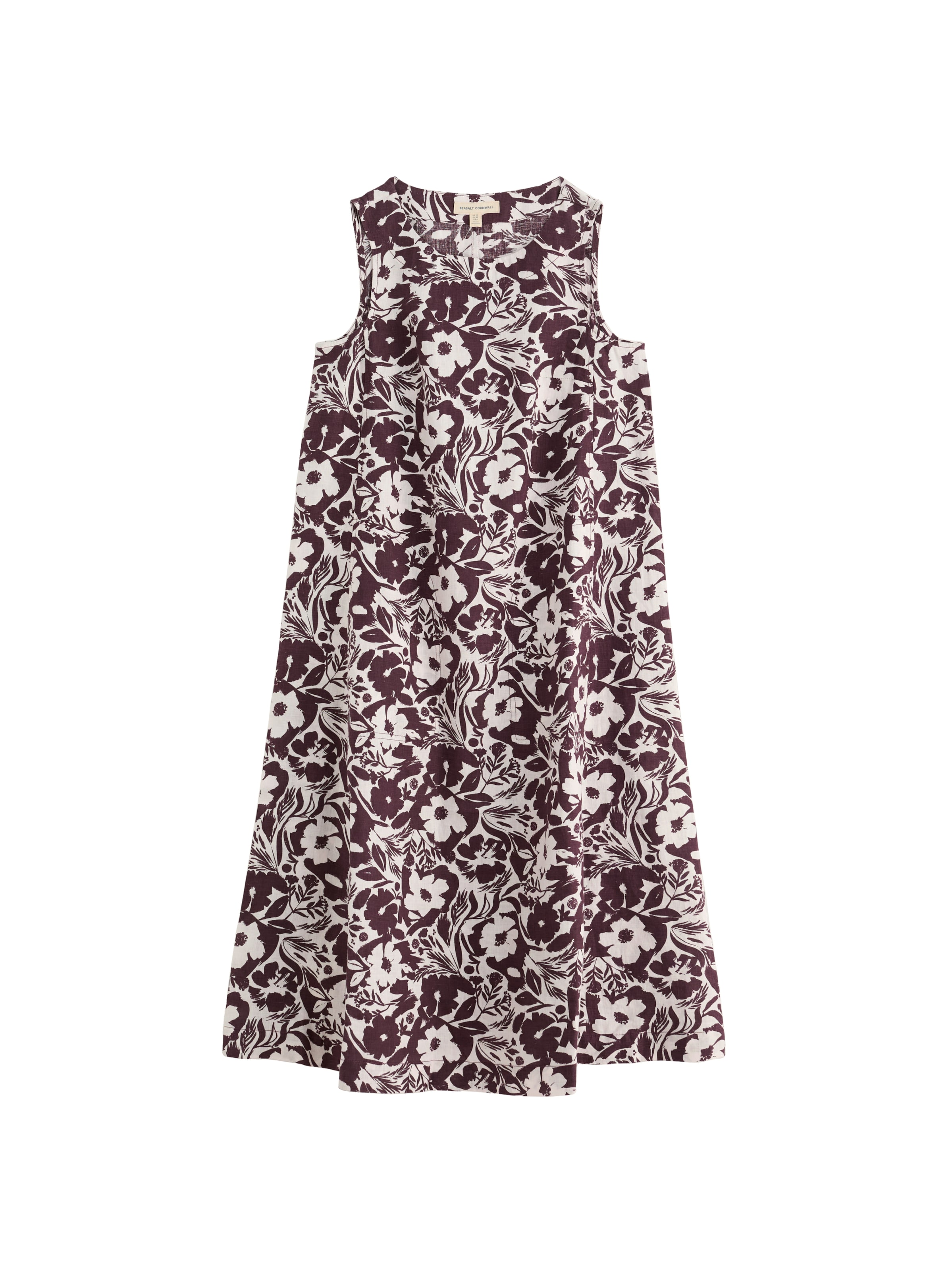 Seasalt Cornwall Jurk 'Cresting Waves' in Bruin: voorkant