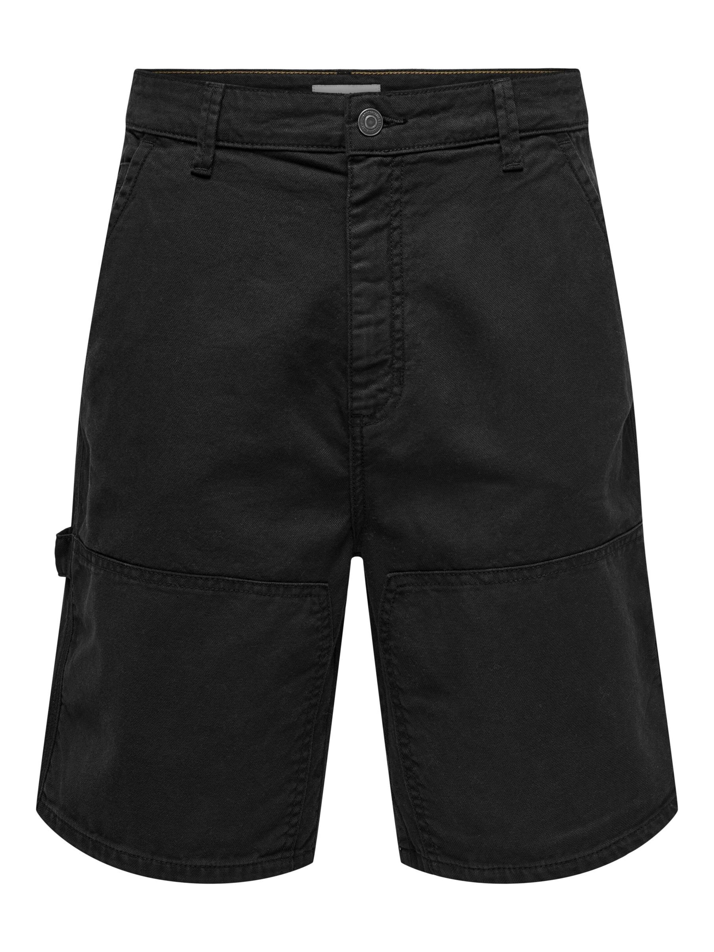 Only & Sons Shorts 'ONSEdge' in Schwarz: Vorderseite