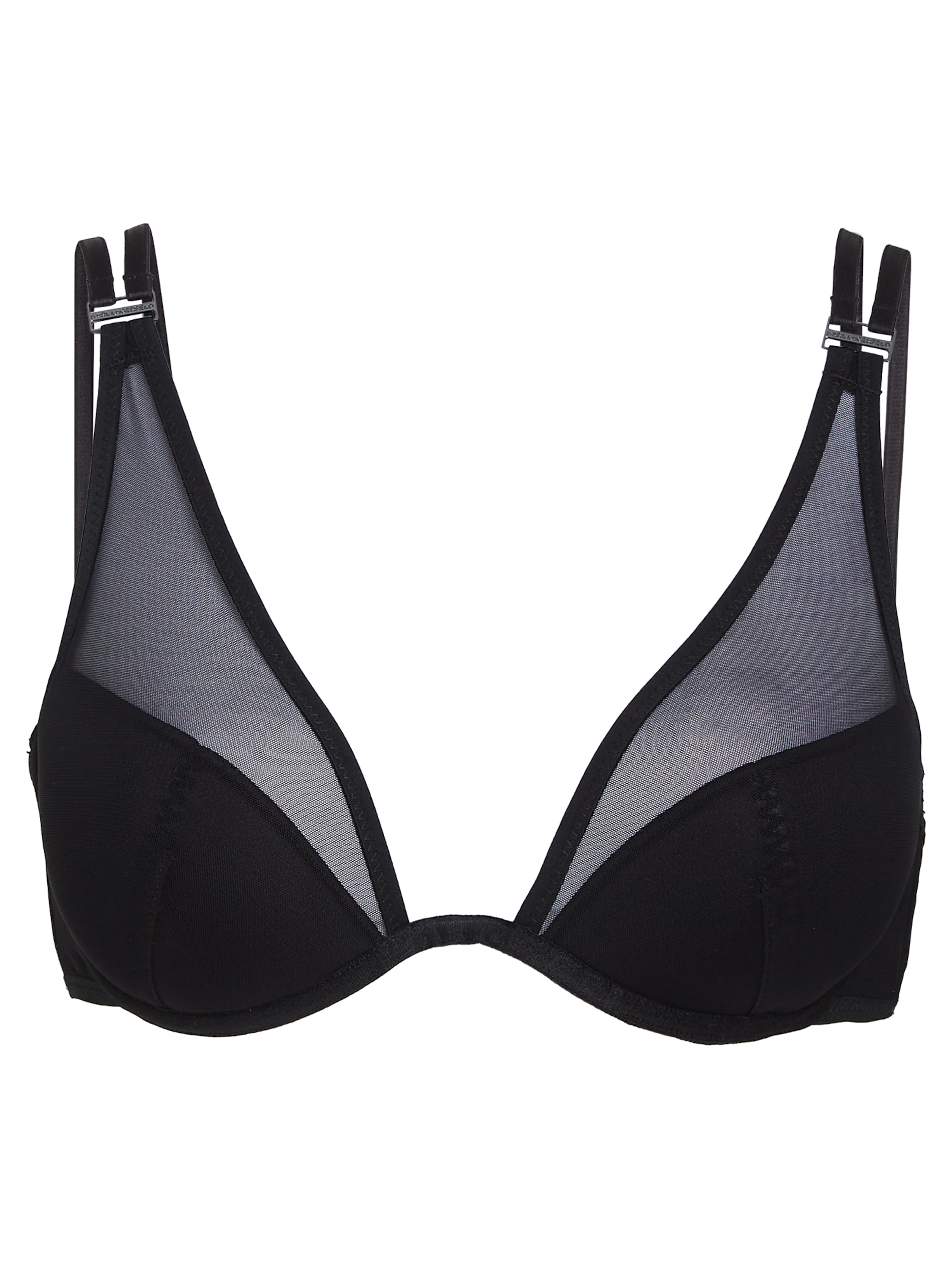 Karl Lagerfeld Trojuholníky Podprsenka 'Sheer' - Čierna: predná strana