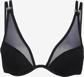 Triangle Soutien-gorge 'Sheer' Karl Lagerfeld en noir : devant