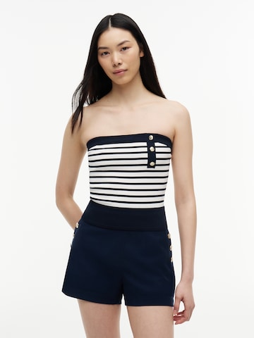 Tommy Jeans - Top de malha em azul: frente