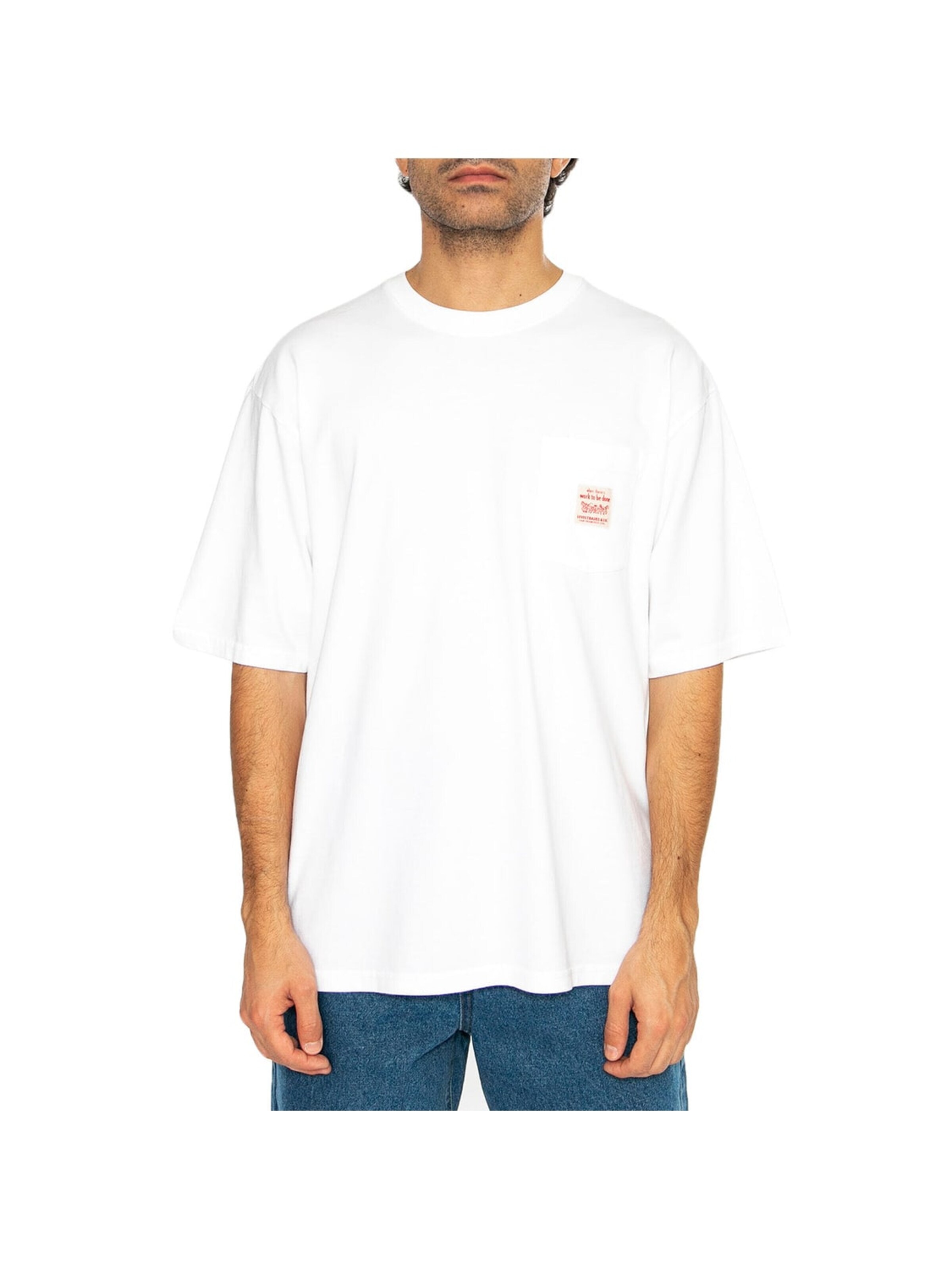 T-Shirt 'SS Workwear Tee Bright White' LEVI'S ® en blanc : devant