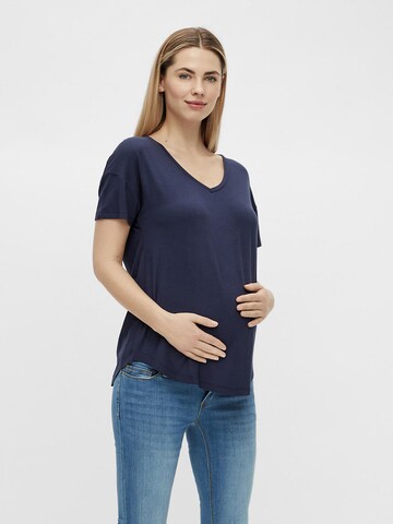 MAMALICIOUS Shirt 'Alison' in Blauw: voorkant