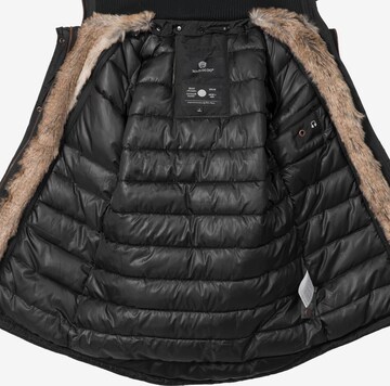 MARIKOO Winter parka 'Grinsekatze' in Black