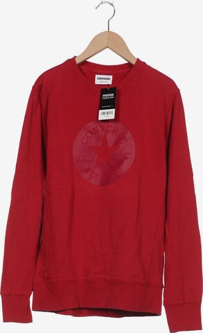 CONVERSE Sweatshirt & Zip-Up Hoodie in S in Red: front