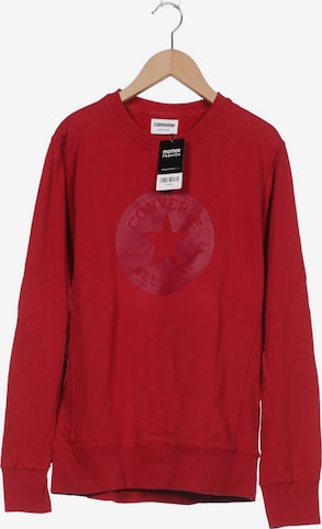 CONVERSE Sweatshirt & Zip-Up Hoodie in S in Red: front
