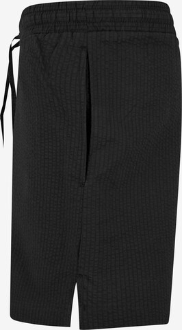 Urban Classics Regular Pants 'Seersucker' in Black