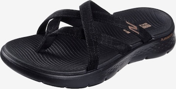 juoda SKECHERS Šlepetės per pirštą: priekis