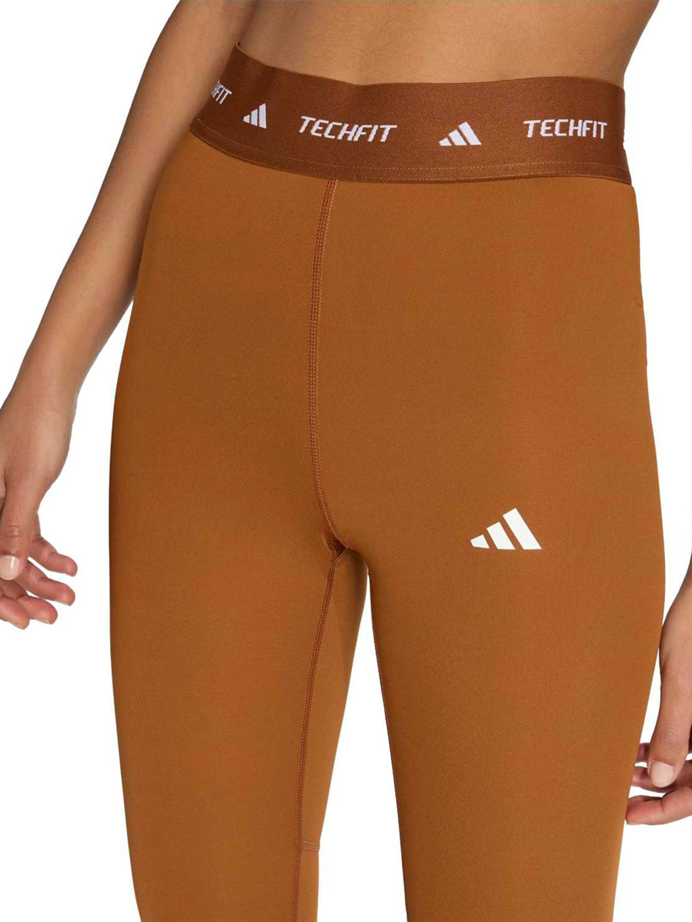 ADIDAS PERFORMANCE Skinny Sports trousers 'TF 7/8' in Brown
