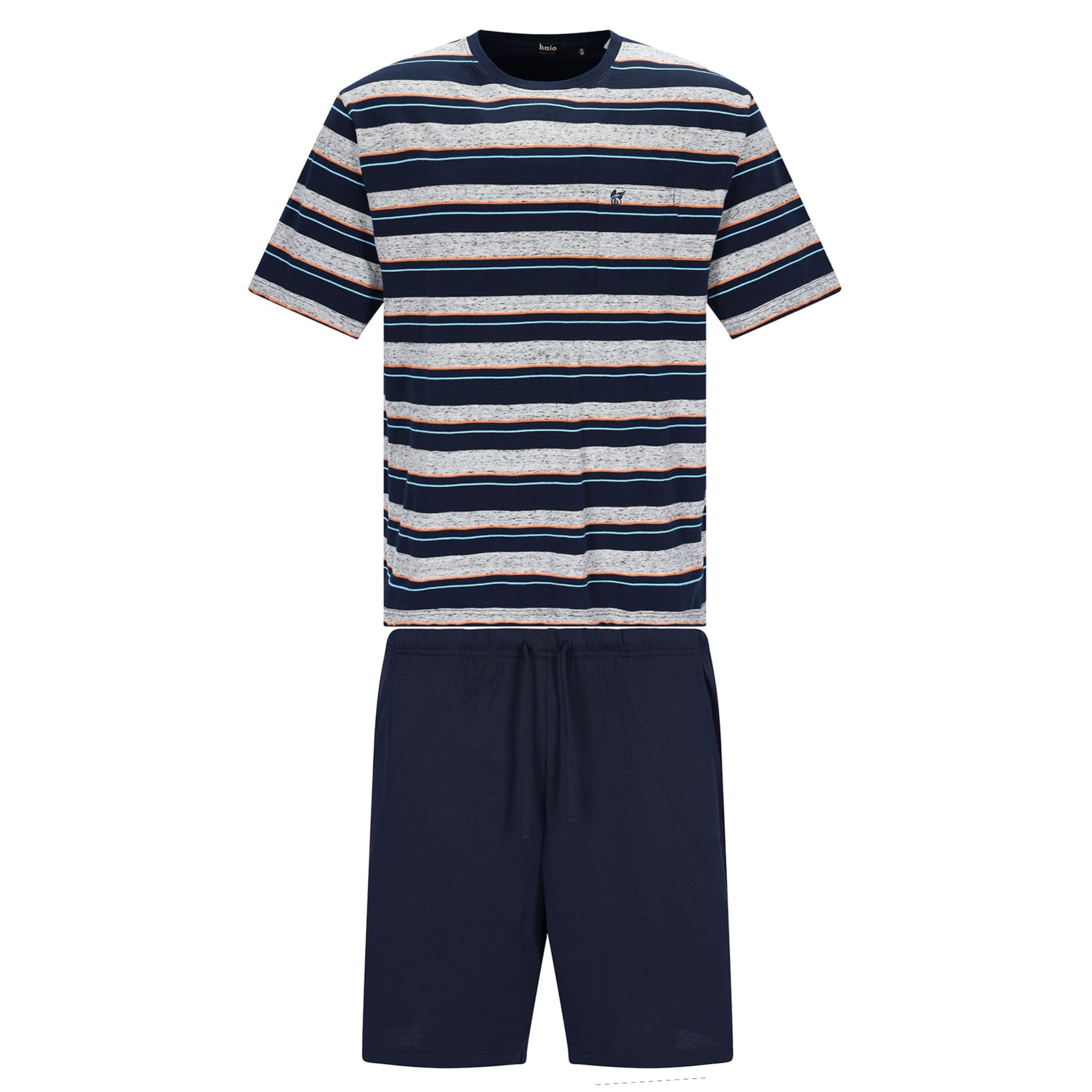 HAJO Rövid pizsama - kék: elől