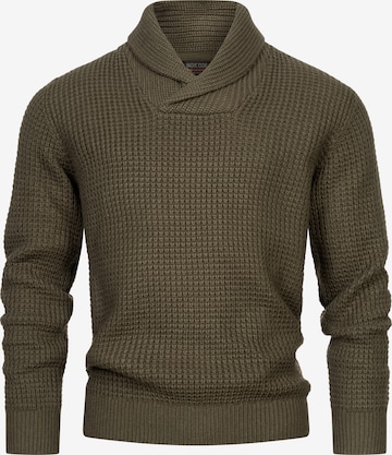 INDICODE JEANS Trui 'Brockly' in Groen: voorkant