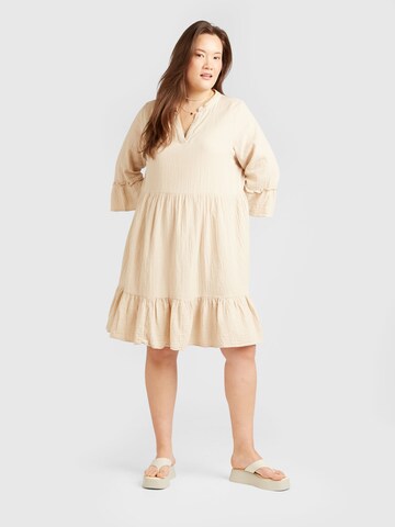 ONLY Carmakoma Dress 'CARThyra' in Beige