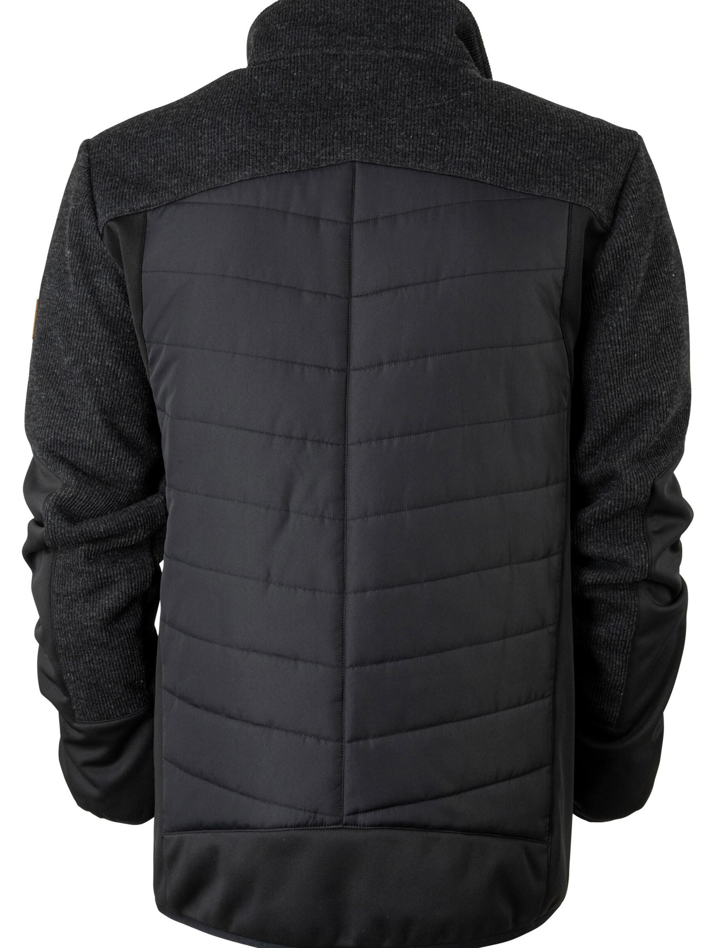 FORSBERG Fleece Jacket 'Aeresmann Strickfleecejacke' in Black