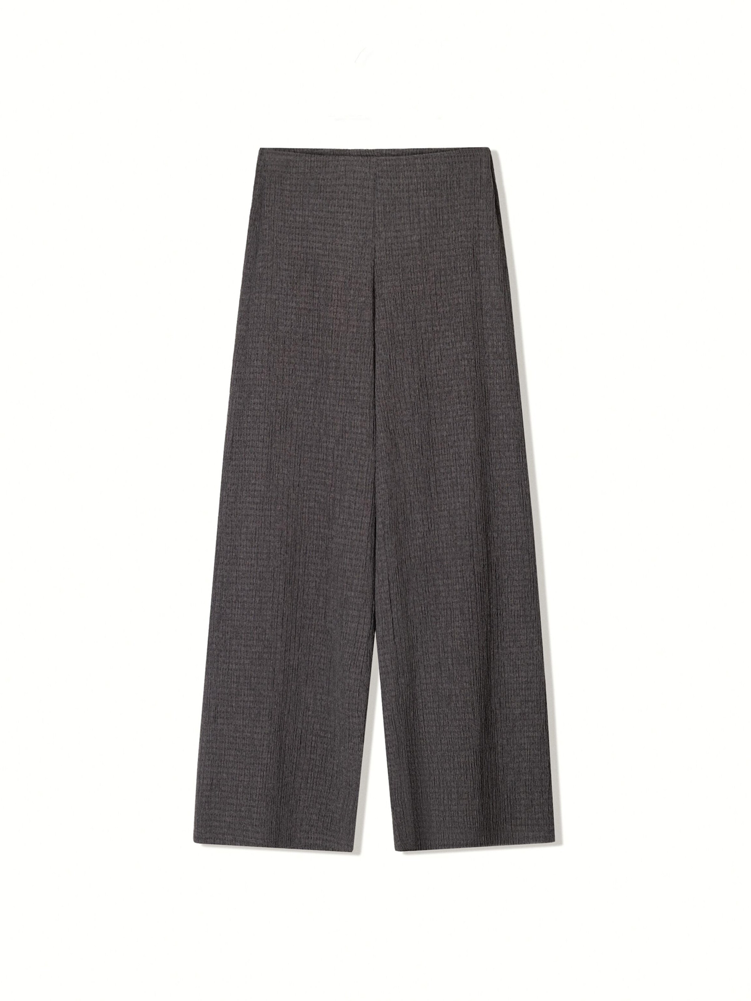 Bershka Pantalon en gris foncé, Vue avec produit