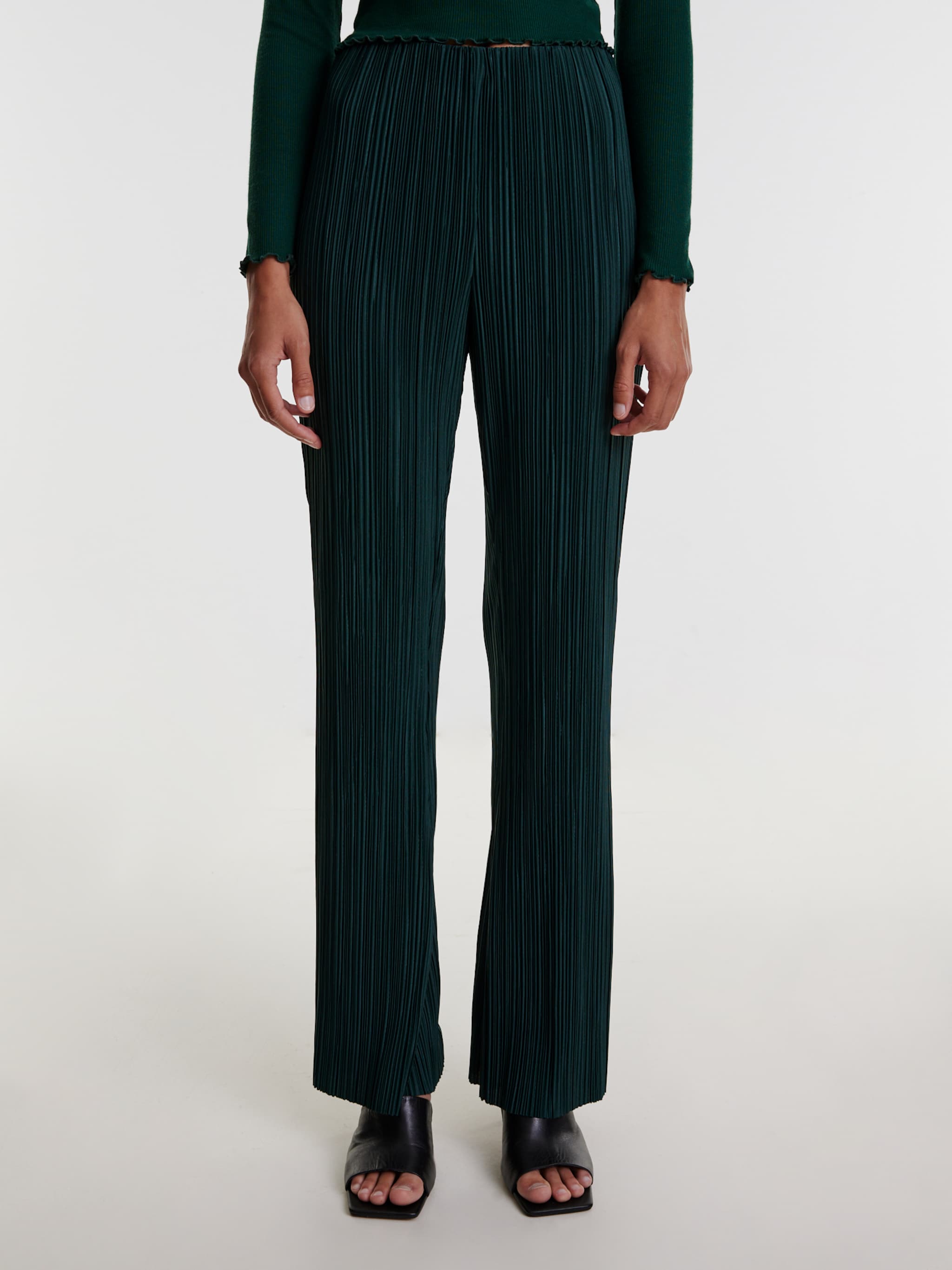 EDITED Producten Broek 'Zelinda ' Donkergroen