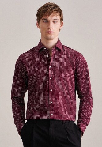 SEIDENSTICKER Slim fit Business Shirt in Red: front