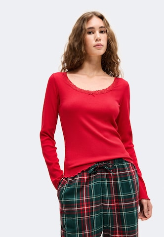 Hunkemöller Tričko na spaní – červená