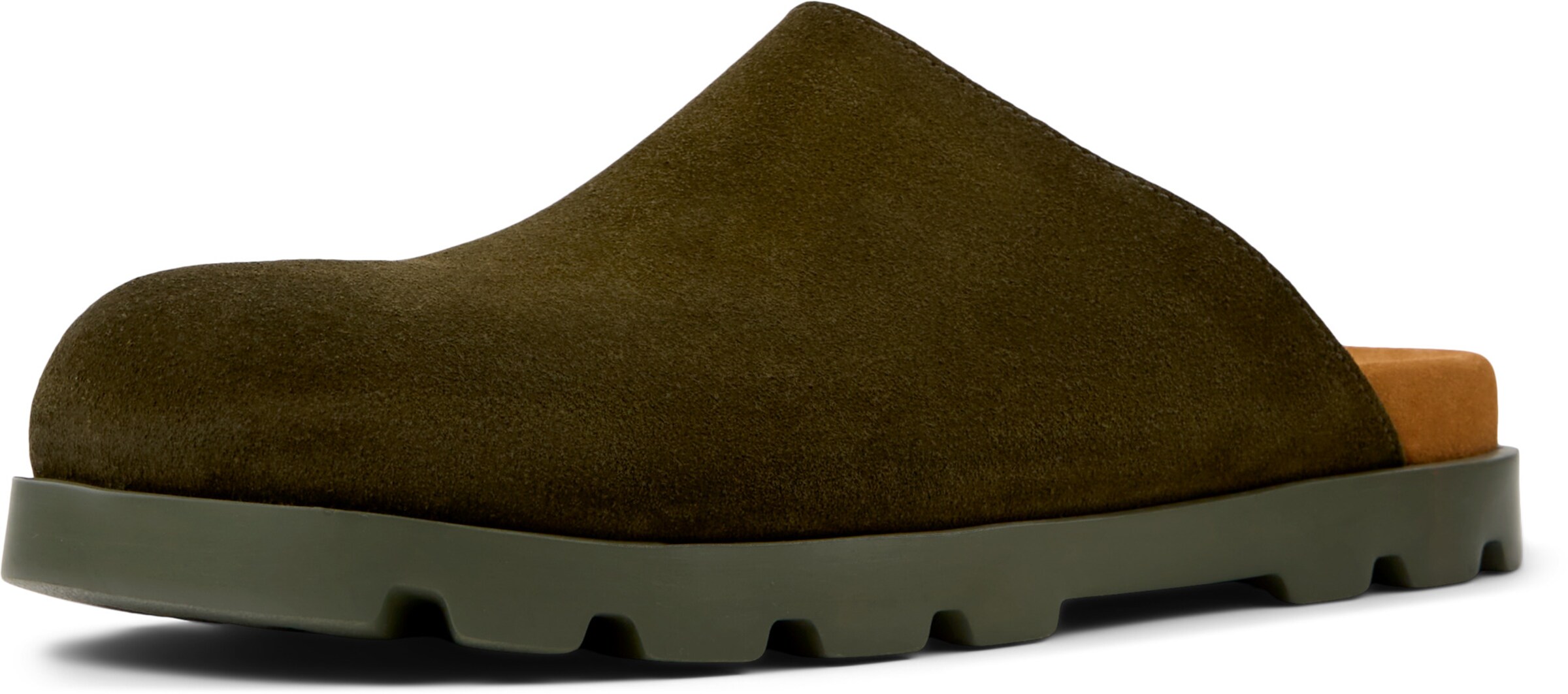 CAMPER Clogs 'Brutus' in Groen: voorkant