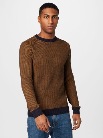 JACK & JONES Sweater in Brown: front