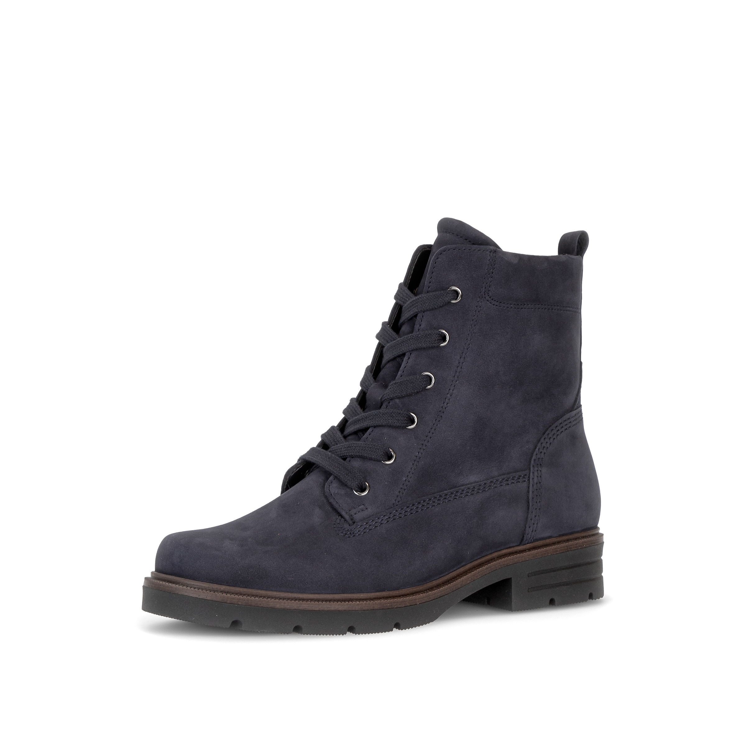 GABOR Lace-Up Ankle Boots in Blue: front