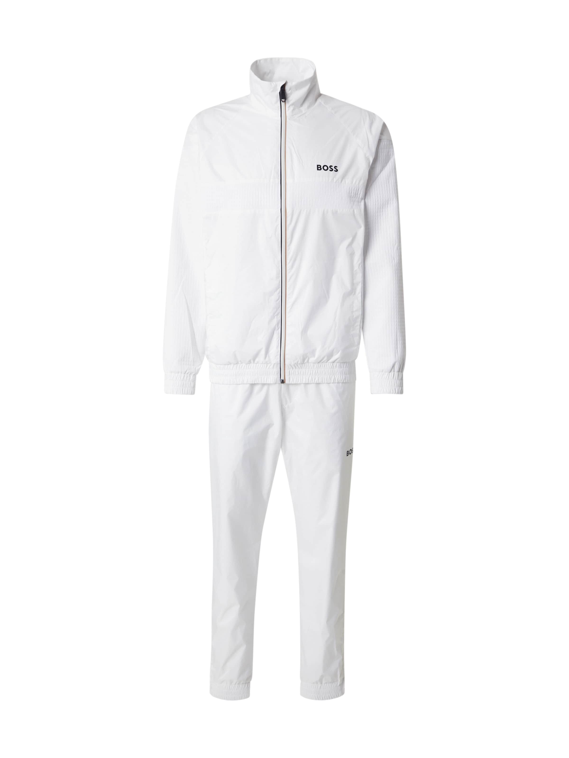BOSS - Fato de treino 'T-Match' em branco: frente
