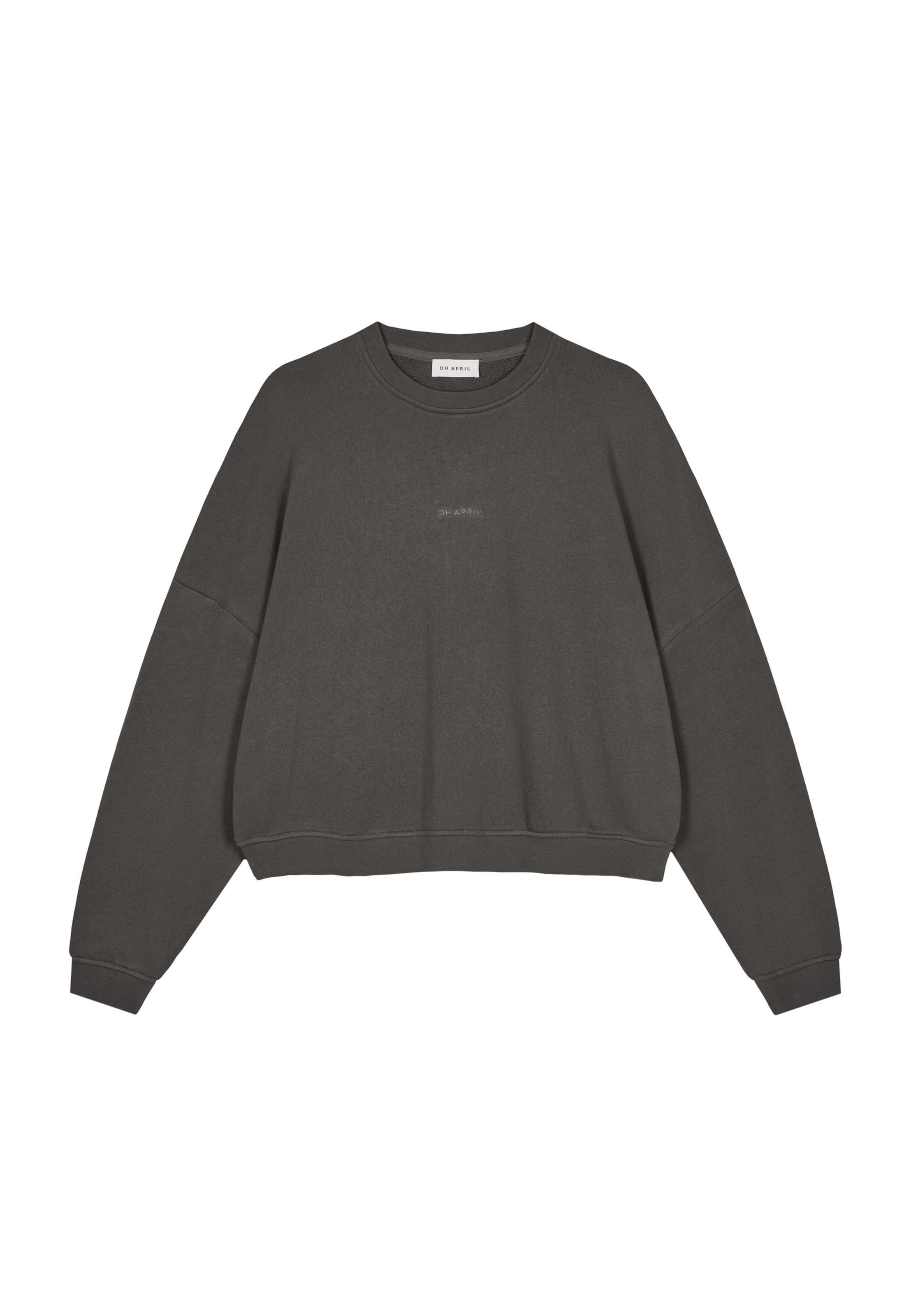 Felpa 'Love Season' OH APRIL di colore grafite / rosso sangue, Visualizzazione prodotti