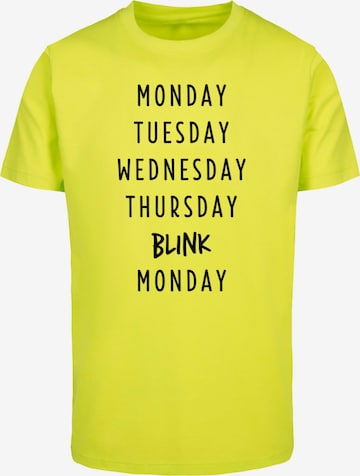 Mister Tee Shirt 'Blink' in Geel: voorkant