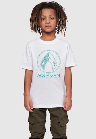 ABSOLUTE CULT Shirt 'Aquaman - Aqua' in Wit: voorkant