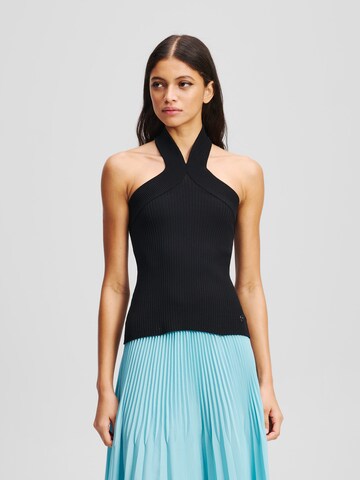 Tops en tricot Karl Lagerfeld en noir : devant