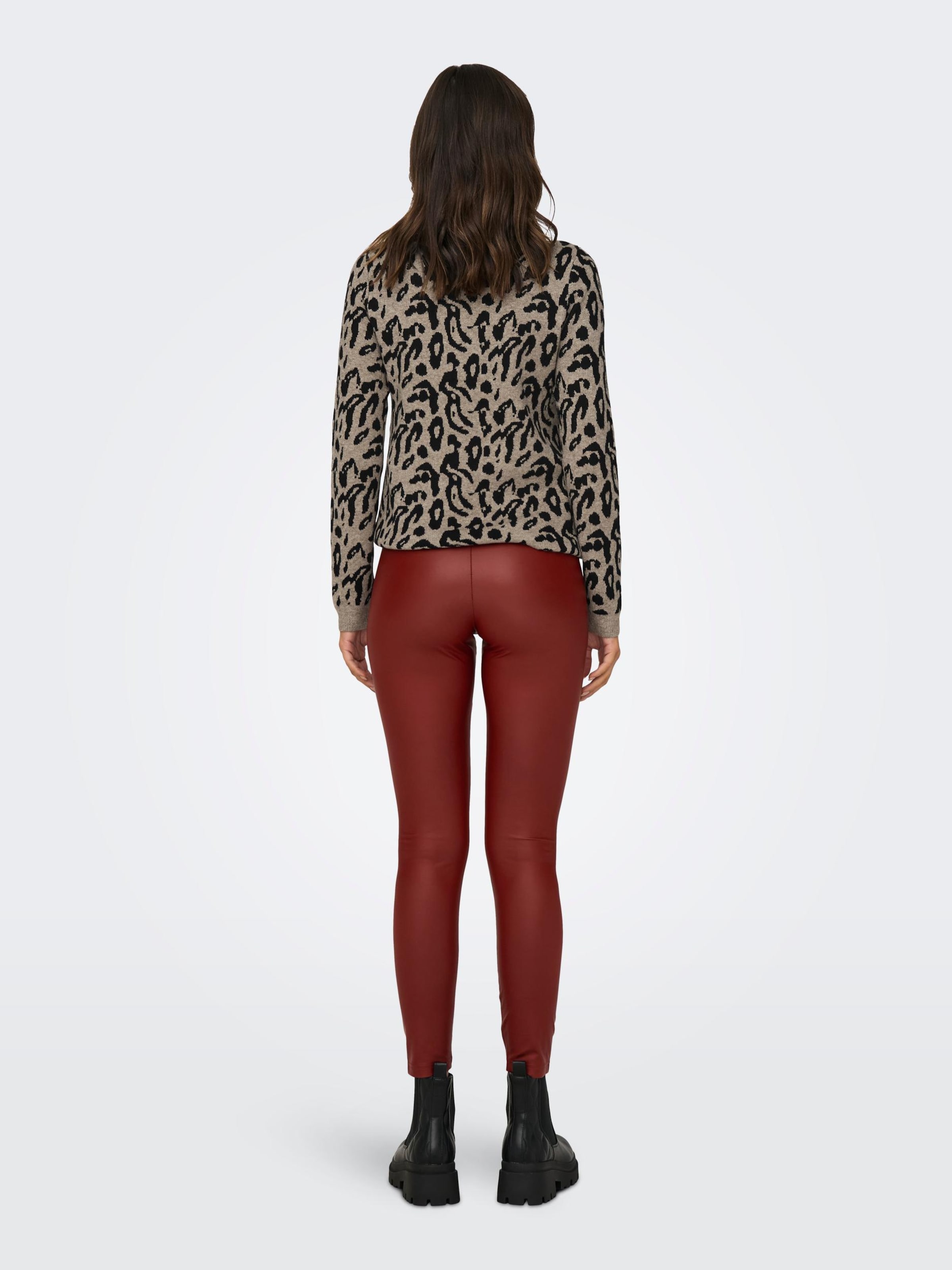 ONLY Regular Leggings COOL in Dark Red ABOUT YOU