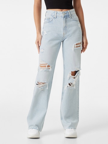 Bershka Boot cut Jeans in Blue: front