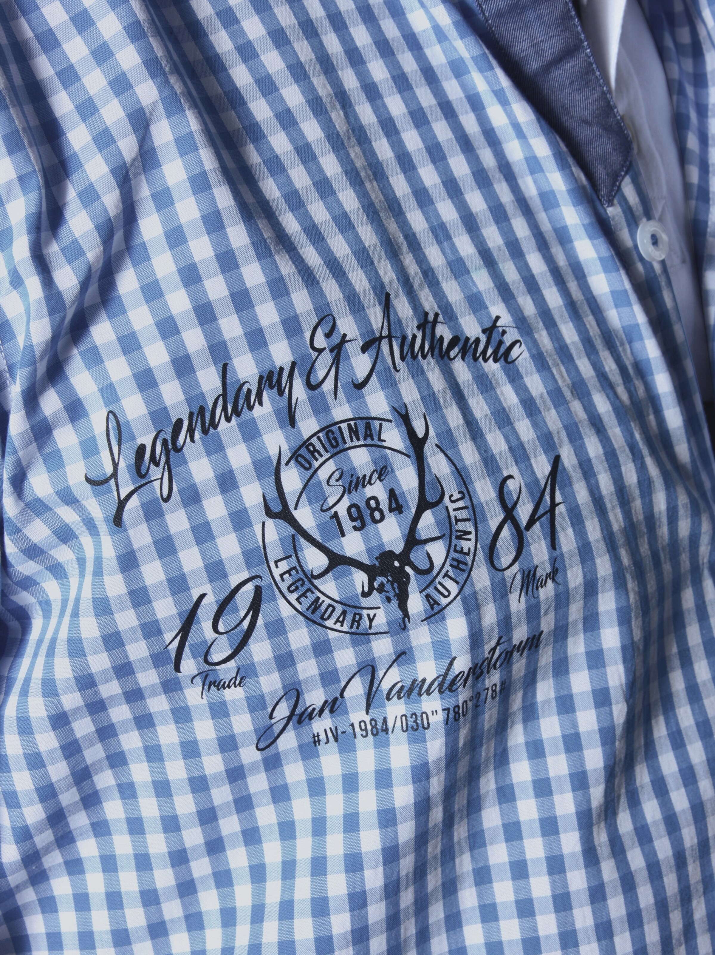 Jan Vanderstorm Comfort Fit Hemd ' Kjettil ' in Blau