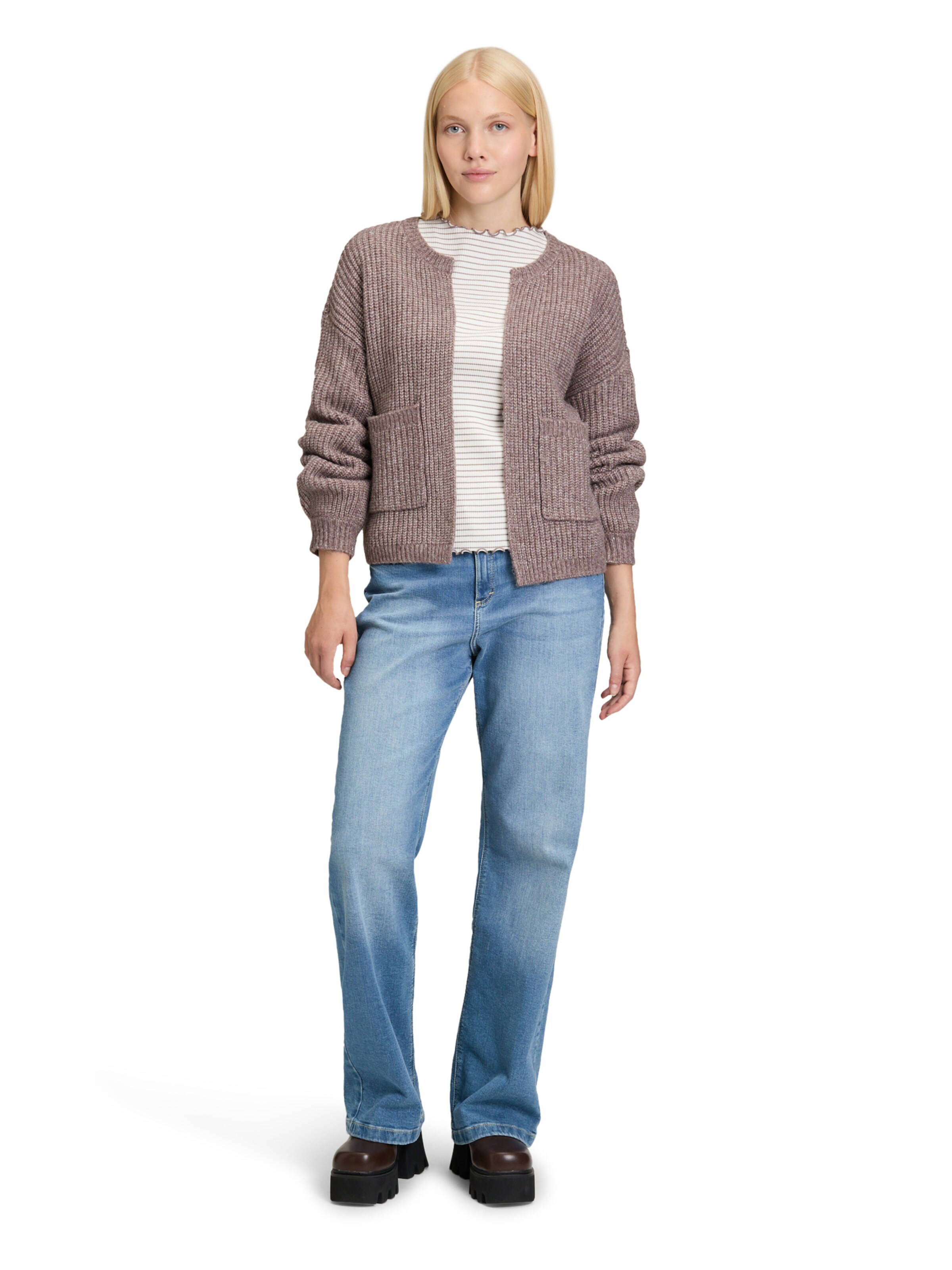 Cartoon Knit cardigan in Purple