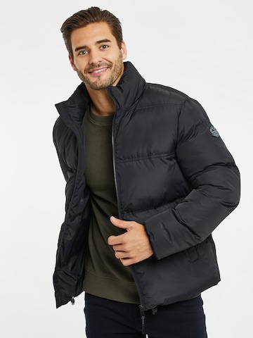 Threadbare Winter Jacket in Black: front