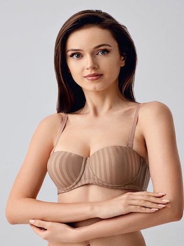 Bandeau Soutien-gorge C&City en marron : devant