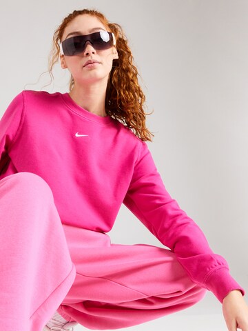 NIKE Sport sweatshirt 'One' i rosa