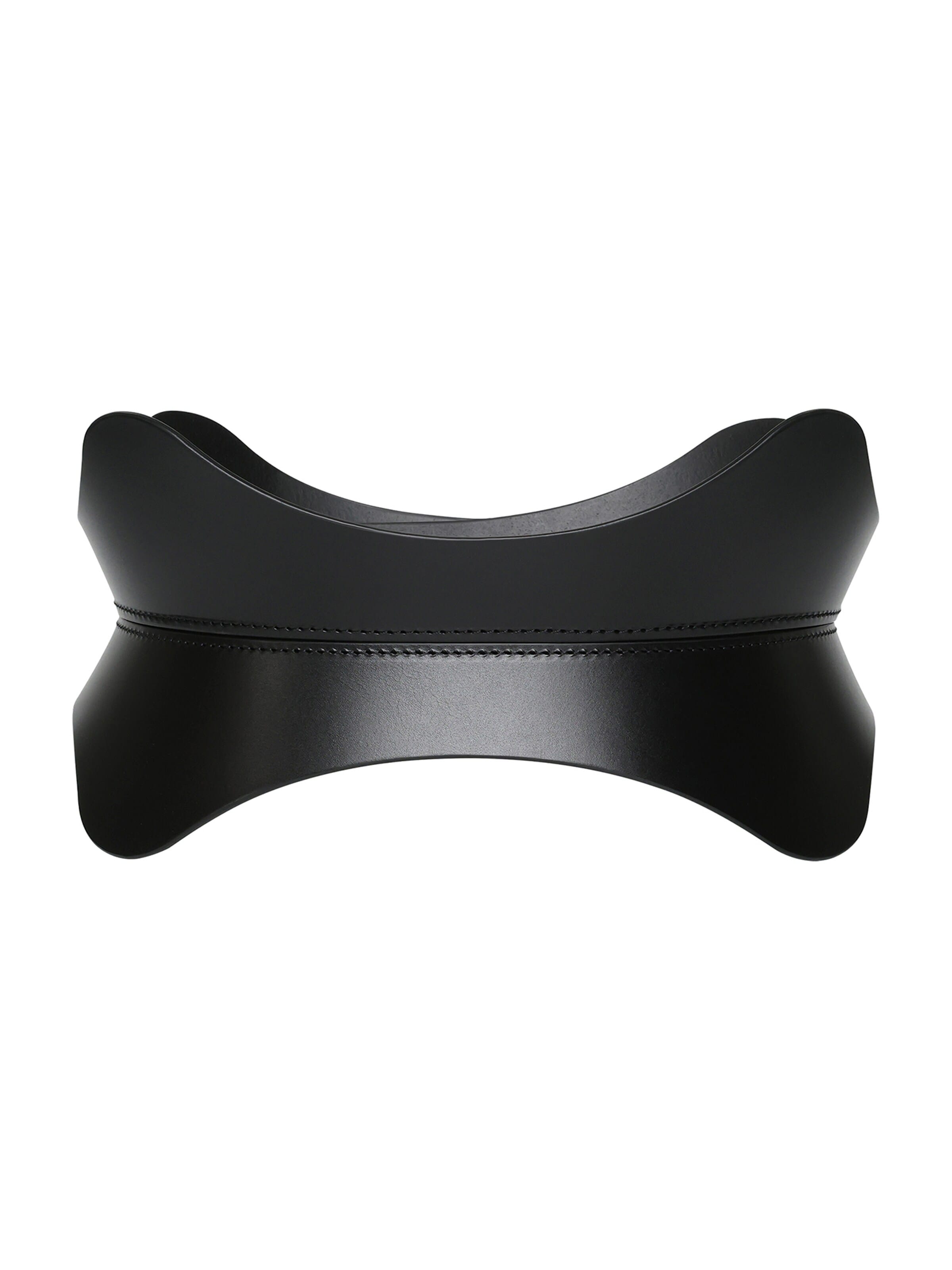 Ceinture 'Vale Hourglass Corset Belt' Haute Cuir en noir : devant