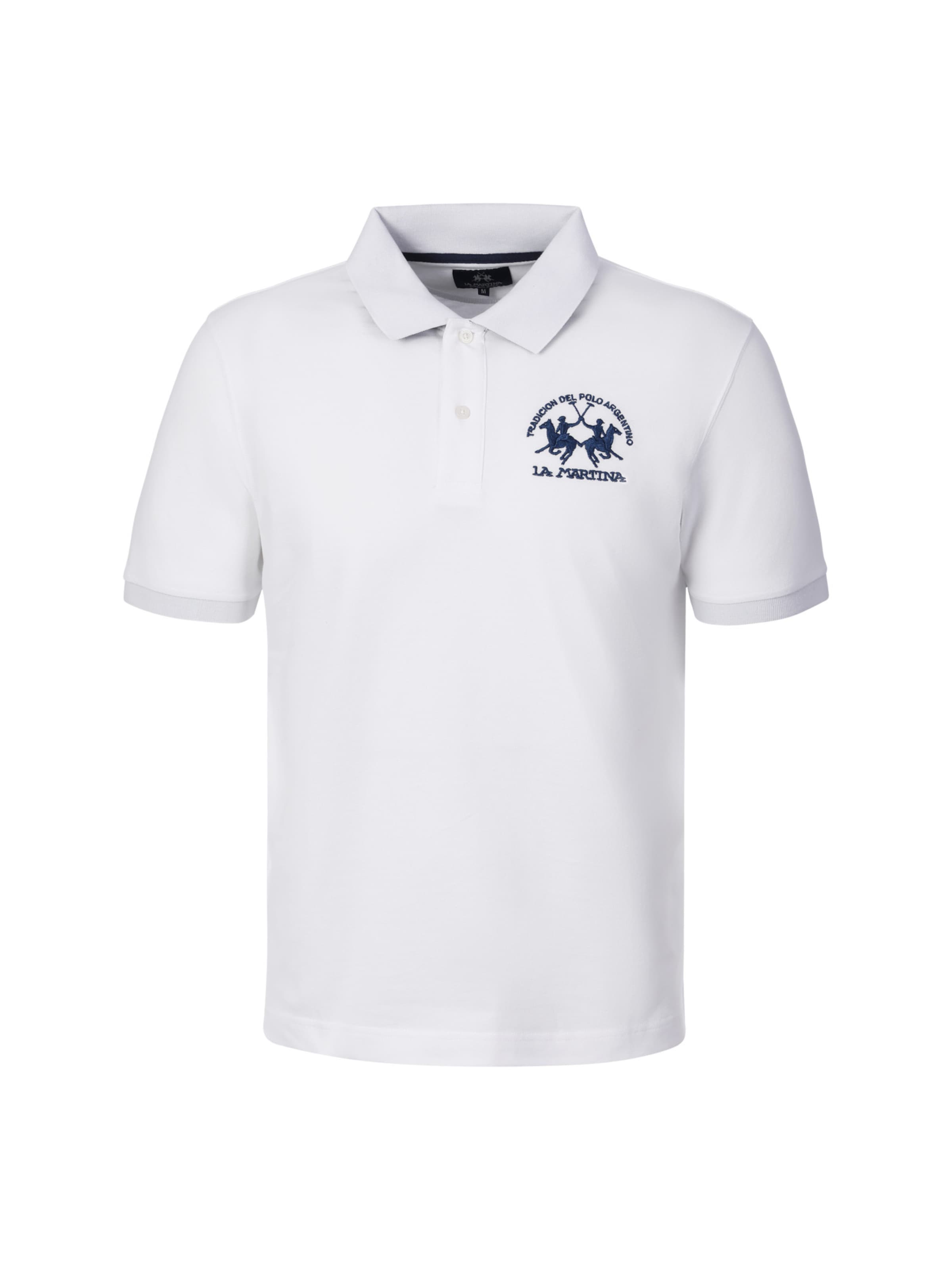 La Martina Shirt ' CCMP11 ' in Wit: voorkant
