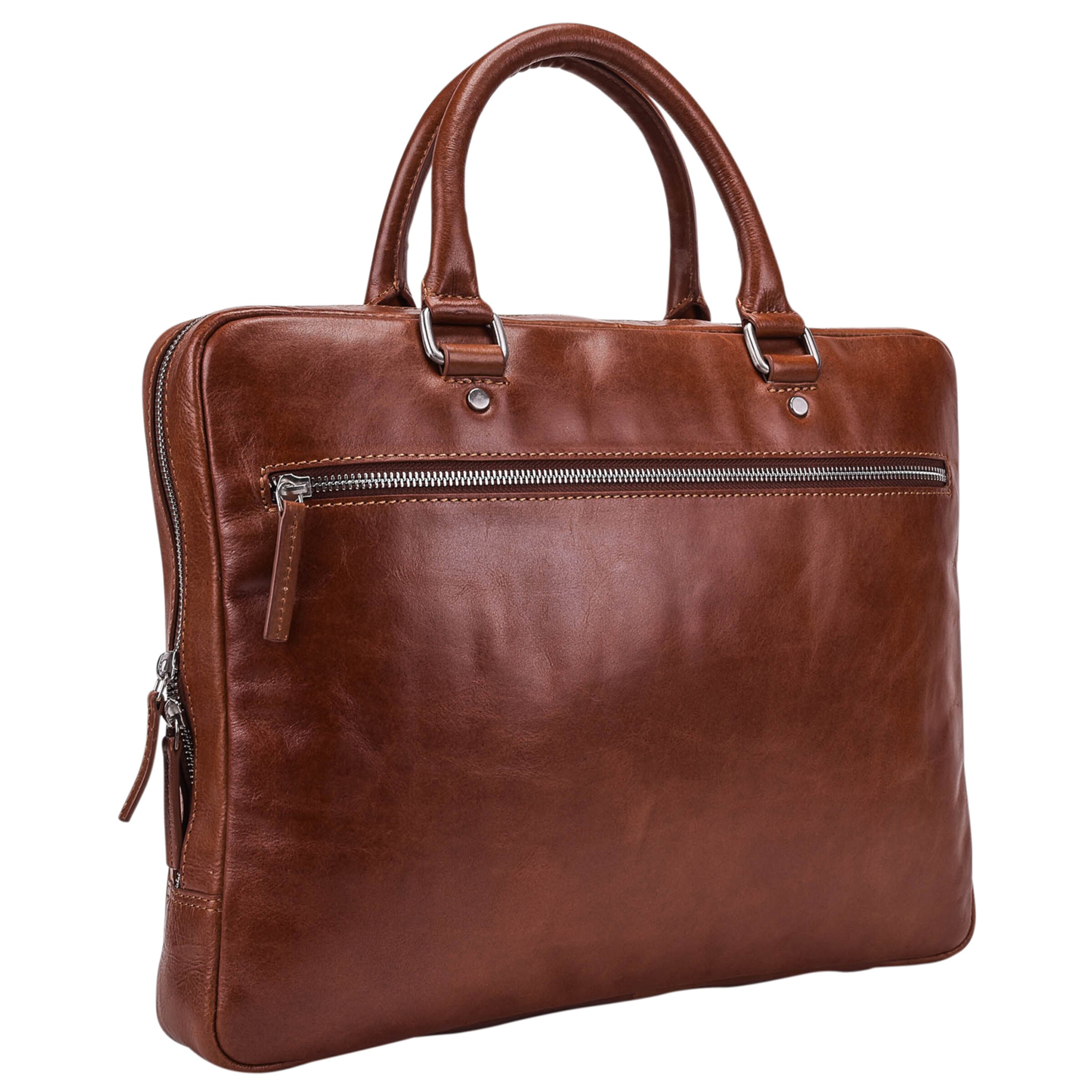 LEONHARD HEYDEN Document bag 'Cambridge' in Brown: front