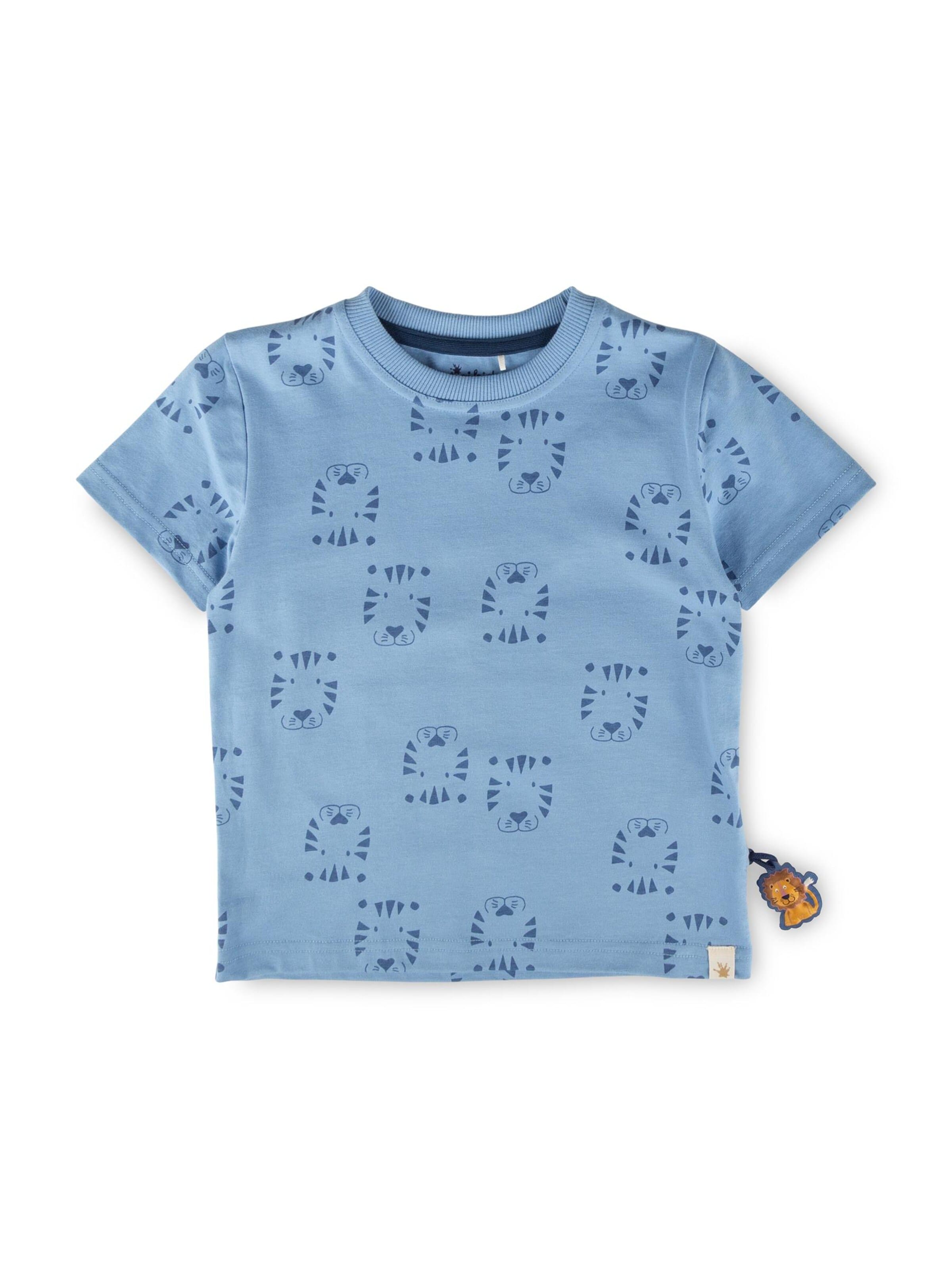 SIGIKID Shirt 'T-Shirt Tiger & Löwe' in Blue: front