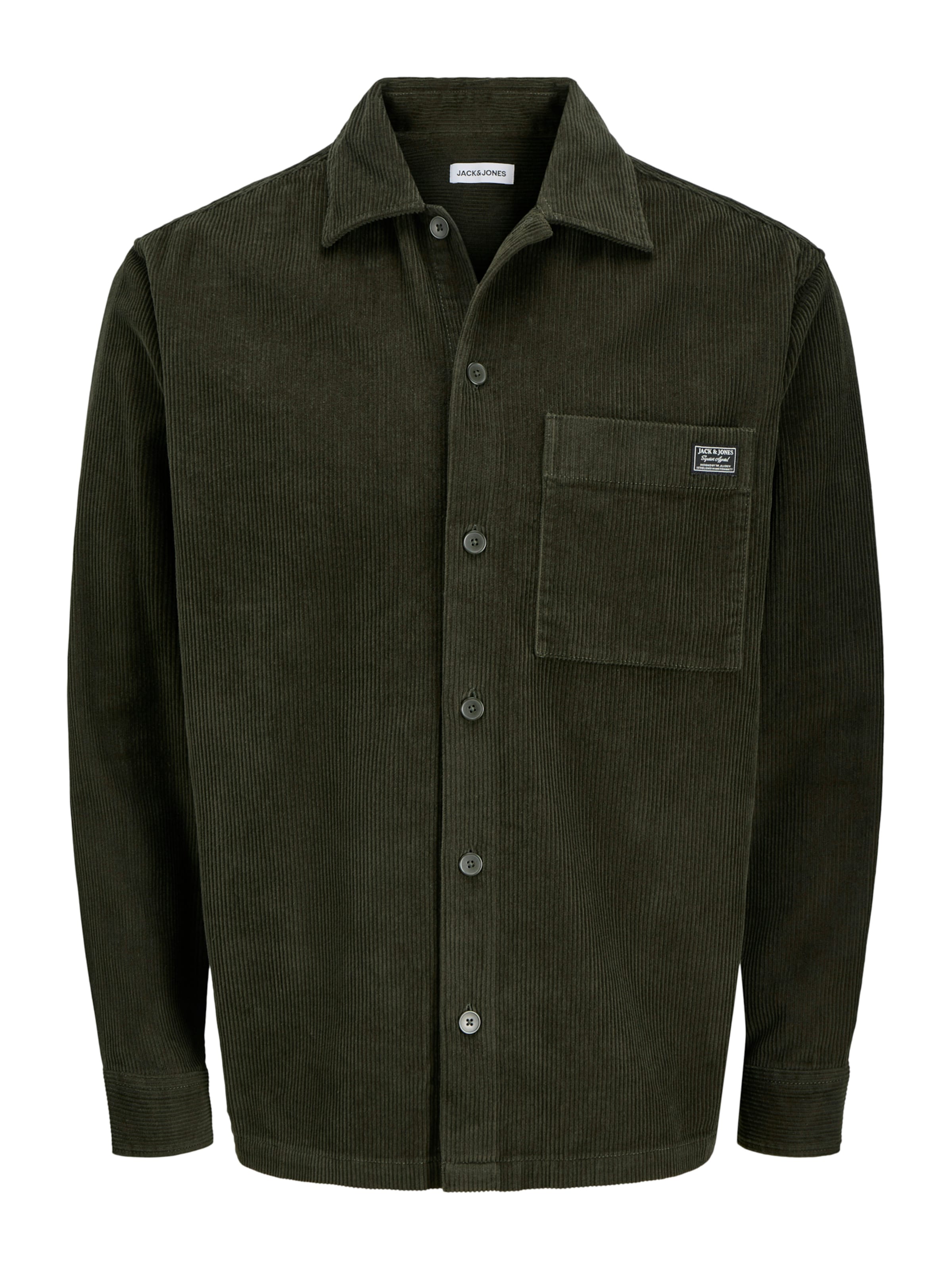 JACK & JONES Comfort fit Button Up Shirt in Green: front